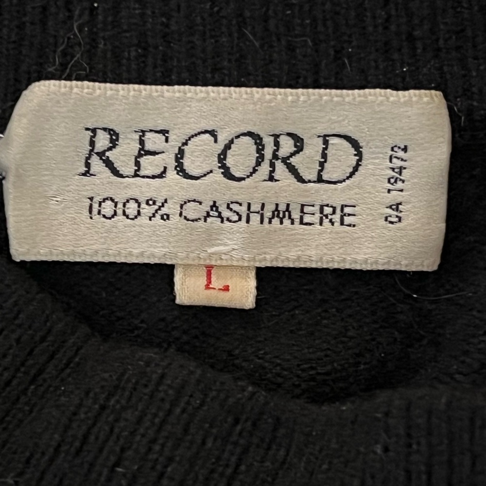 RECORD 100% Cashmere Black Mock Neck Sweater - Picture 4 of 9